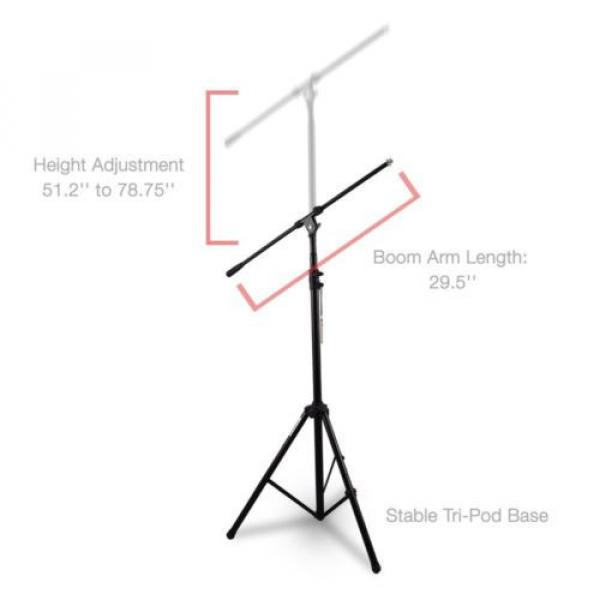Microphone Stand Heavy-Duty Collapsible Tripod Boom Microphone Mic Stand Heig... #3 image