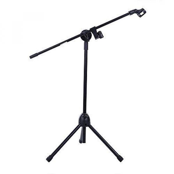 Ohuhu174; Microphone Stand Dual Mic Clip / Collapsible Tripod Boom Stand #1 image