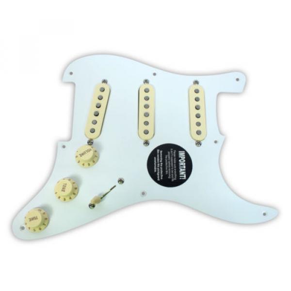920D Loaded Pickguard Fender Eric Johnson White 1 Ply 8 Hole/Aged White Pickups #1 image