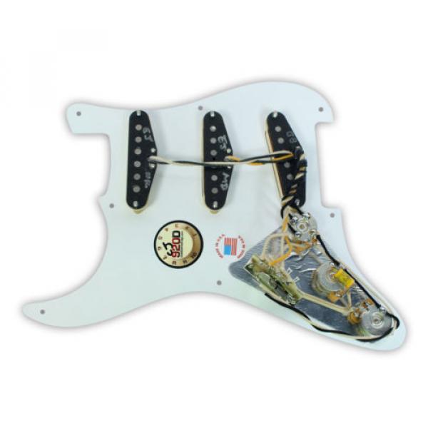 920D Loaded Pickguard Fender Eric Johnson White 1 Ply 8 Hole/Aged White Pickups #2 image