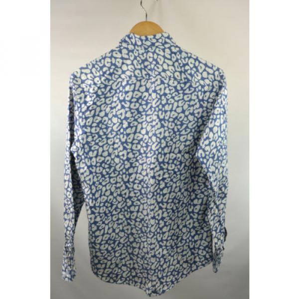 Smyth and Gibson Blue and Cream Shirt Size 38 RRP155 P64 #2 image
