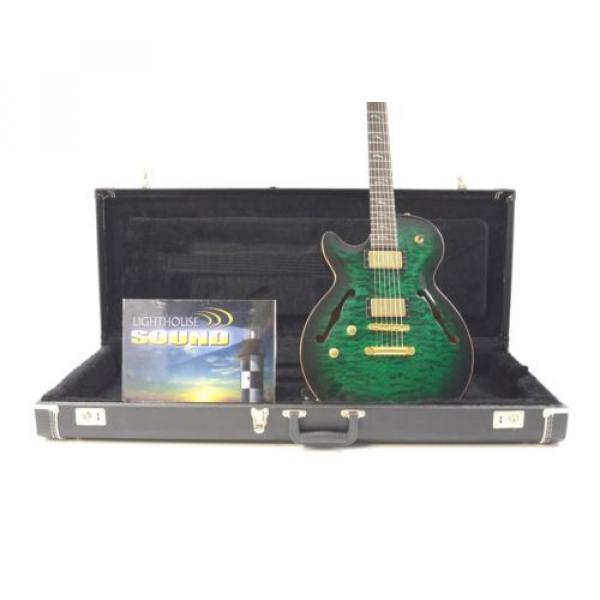Carvin Left Handed SH550 Semi-Hollow Electric Guitar - Emerald Burst  w/OHSC #1 image