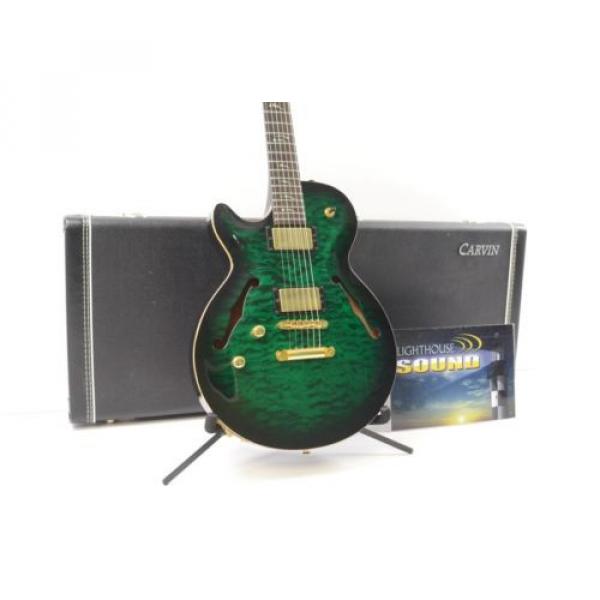 Carvin Left Handed SH550 Semi-Hollow Electric Guitar - Emerald Burst  w/OHSC #2 image