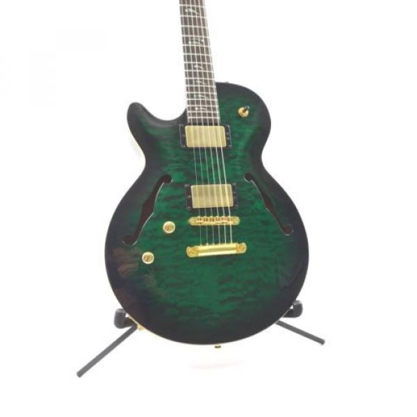 Carvin Left Handed SH550 Semi-Hollow Electric Guitar - Emerald Burst  w/OHSC #3 image