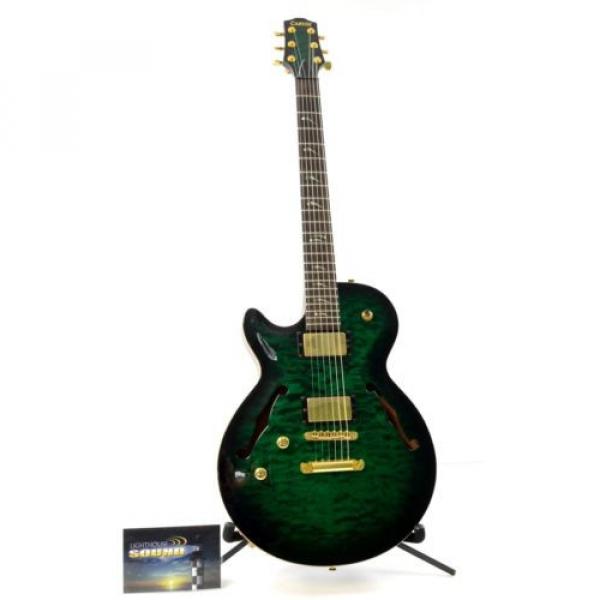 Carvin Left Handed SH550 Semi-Hollow Electric Guitar - Emerald Burst  w/OHSC #5 image