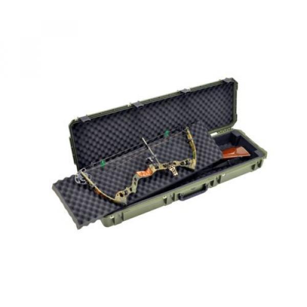 OD Green SKB Double Bow / Rifle case &amp; Pelican TSA 1750 Lock. With foam #3 image