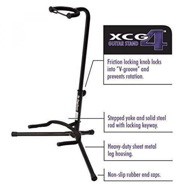 NEW On Stage XCG4 Black Tripod Guitar Stand acoustic electric bass metal strap #1 image