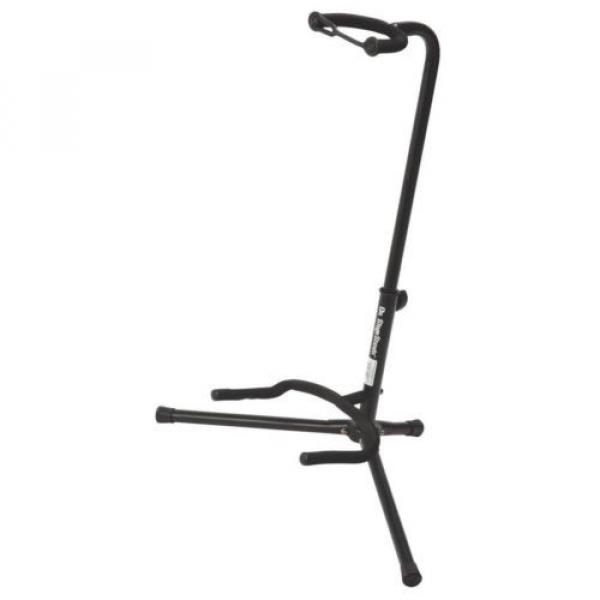NEW On Stage XCG4 Black Tripod Guitar Stand acoustic electric bass metal strap #3 image