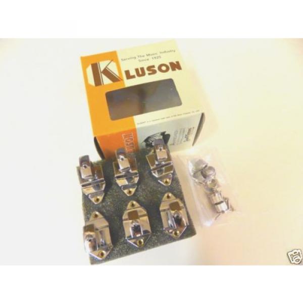 KLUSON FIREBIRD KBT-9006SLN/M 6 INLINE TUNERS W/ KEYSTONE BUTTONS NICKEL GIBSON #1 image