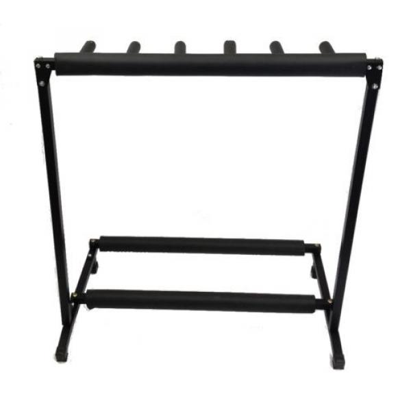 5 GUITAR STAND - MULTIPLE Five INSTRUMENT Display Rack Folding Padded Organizer #4 image