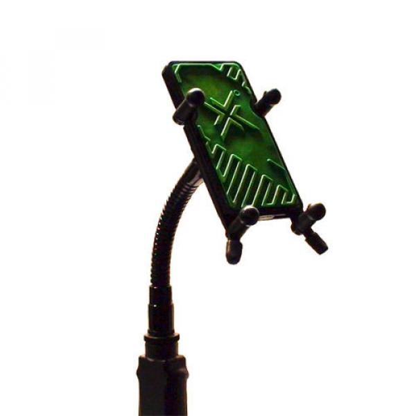 Hamilton Stand X System Series Smart Phone Holder w/Mic Tube Clamp in Green #1 image