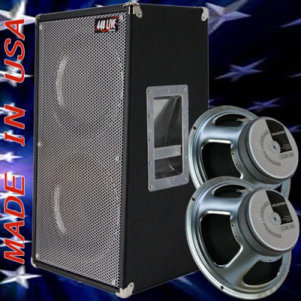 2x12 Vertical Guitar Spkr Cab Bronco Black tolex W/Celestion G12K100 Speakers #1 image