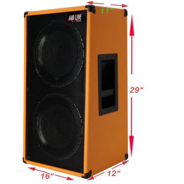2X12 Vertical Slant guitar Speaker Empty Cabinet white Tolex black face G2X12VSL #3 image
