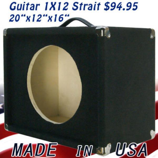 1x12 Guitar Speaker Extension Empty Cabinet Black Carpet Strait front G11220STBC #1 image