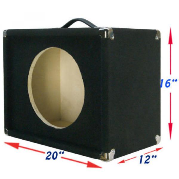1x12 Guitar Speaker Extension Empty Cabinet Black Carpet Strait front G11220STBC #2 image