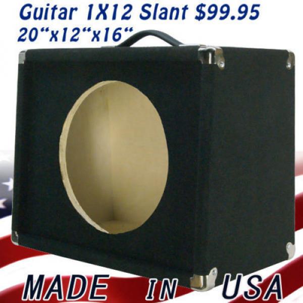 1x12 Guitar Speaker Extension Empty Cabinet Black Carpet Slant front G11220SLBC #1 image