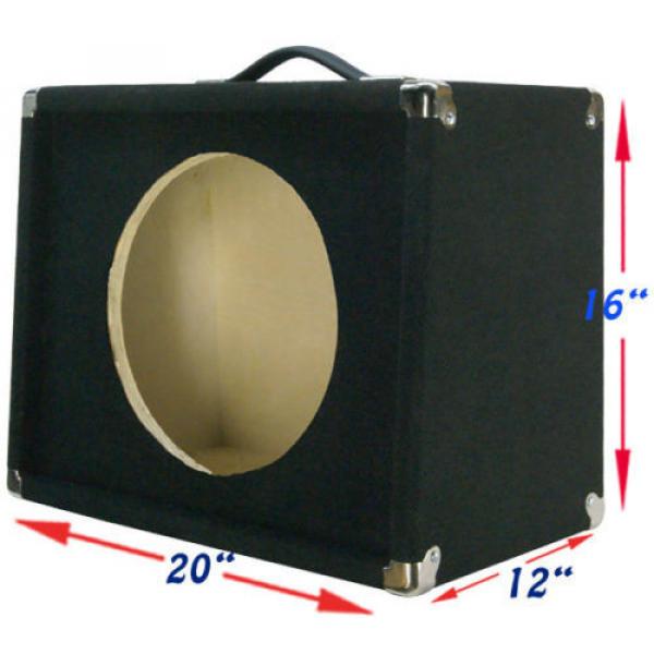 1x12 Guitar Speaker Extension Empty Cabinet Black Carpet Slant front G11220SLBC #2 image