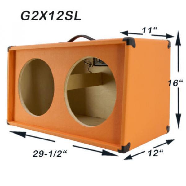 2X12 Guitar Speaker Extension Empty Cabinet Black carpete finish G212SL-BCP #3 image