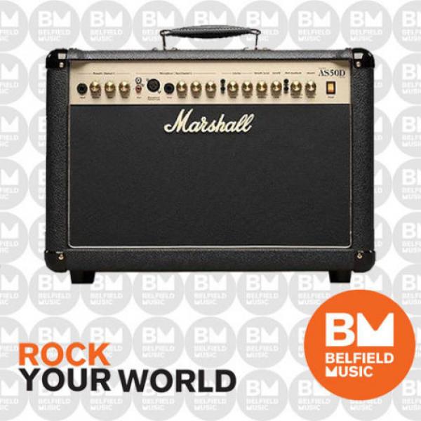 Marshall AS50D Acoustic Amplifier Limited Edition Black Combo Amp 50W 2x8 AS-50D #1 image