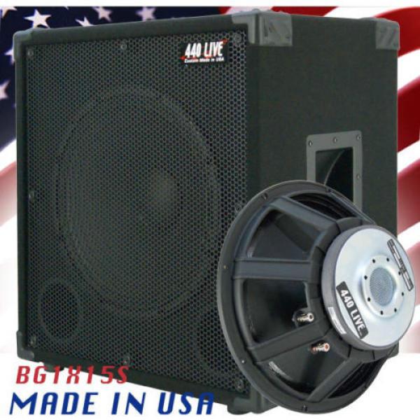 1X15 Bass Guitar Speaker Cabinet 400W 8 Ohms Black Carpet  440LIVE #1 image