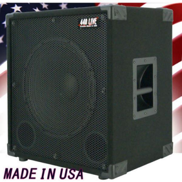 1X15 Bass Guitar Speaker Cabinet 400W 8 Ohms Black Carpet  440LIVE #2 image