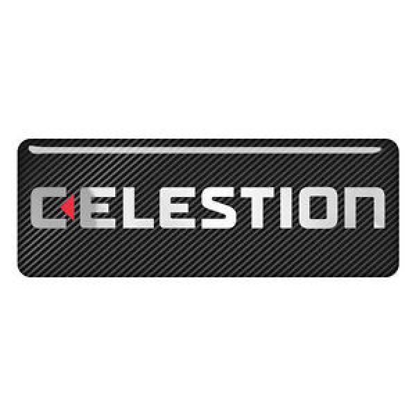 Celestion 2.75&#034;x1&#034; Chrome Domed Case Badge / Sticker Logo #1 image