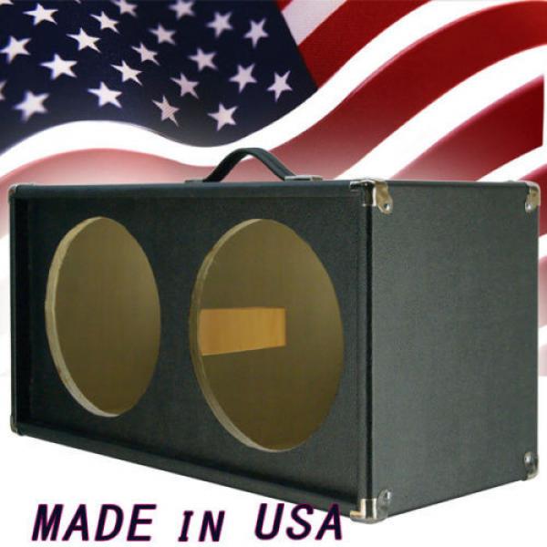 2x12 Guitar Speaker empty Cabinet Bronco black Tolex Strait front shape G2X12ST #1 image