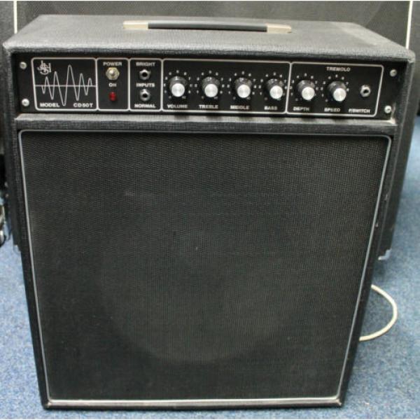 JHS CD50T Guitar Amplifier Combo, Made in UK in 1978, with tremolo circuitry #1 image