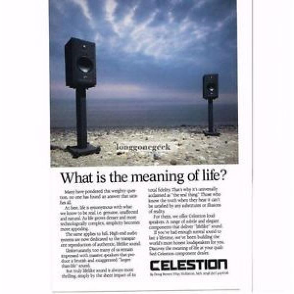 1989 Celestion Speakers Stereo Hi-Fi Vtg Print Ad #1 image