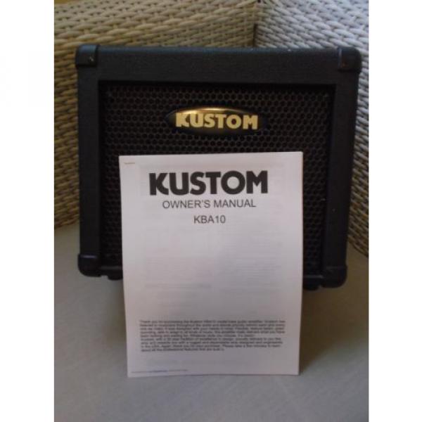 Kustom KBA10 10-Watt Bass Amp with 8&#034; Speaker &amp; Microphone &amp; Adapter #1 image