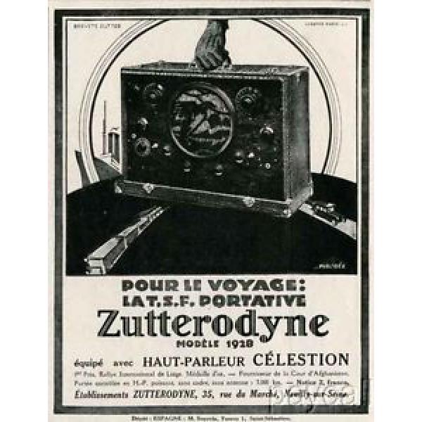 1928 Ad Print T.S.F. Zutterodyne Portable Radio Celestion Haut-parleur Speaker #1 image