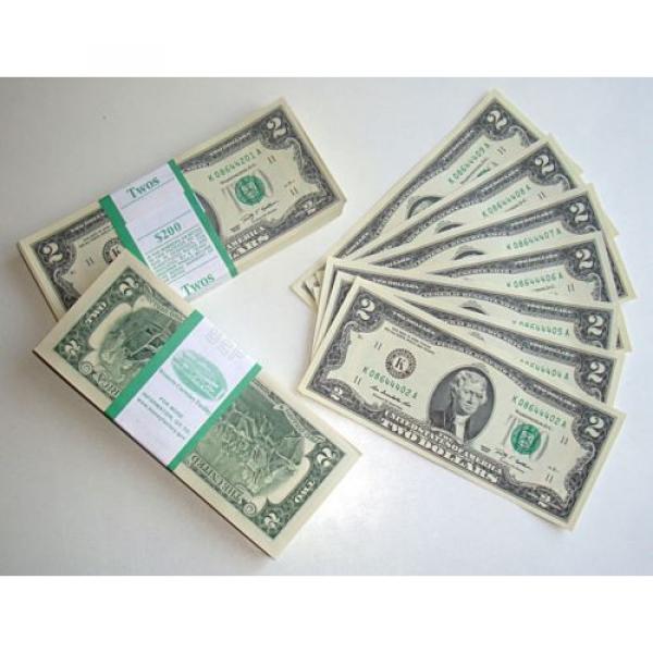 2009  $2 TWO Dollar Bill  set 10  Notes  , UNC #1 image