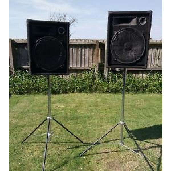 PA speakers with stands #1 image