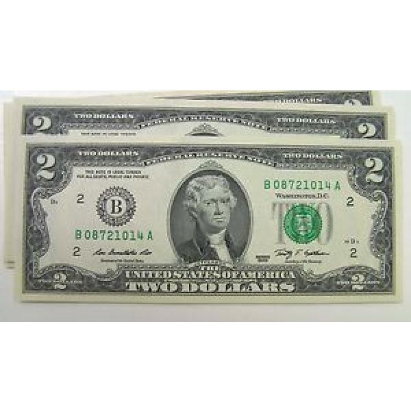 $2 bill two dollar Series B USA bank note Federal Reserve uncirculated #1 image