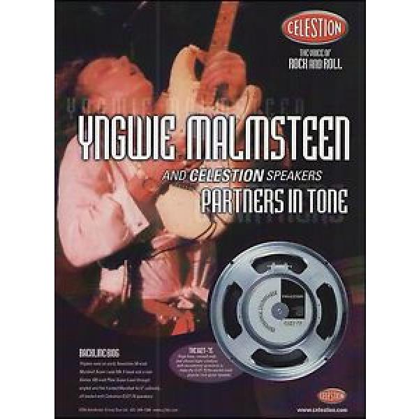 Yngwie Malmsteen 2002 Celestion G12T-75 Guitar Amp Speaker 8 x 11 ad print #1 image