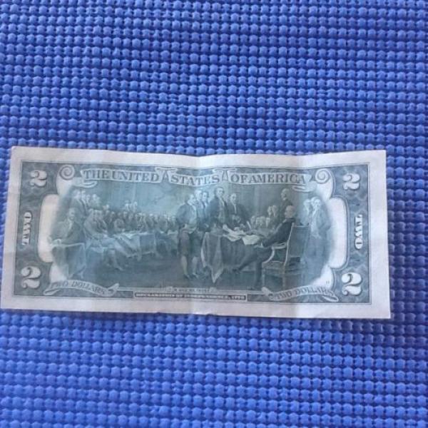 Uncirculated1976 $2 Two Dollar Bill Federal Reserve Note with Cancellation Stamp #2 image