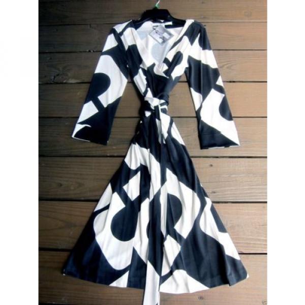 new Diane von Furstenberg NEW JULIAN TWO Wrap Silk Dress in CHAIN LINK HUGE #4 image