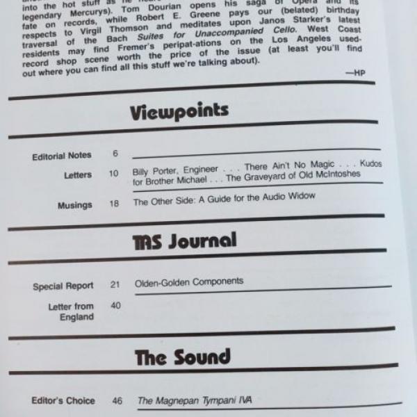 The Absolute Sound Issue Volume 11 Number 45, 1987 TAS Jadis JA-200 Celestion #2 image