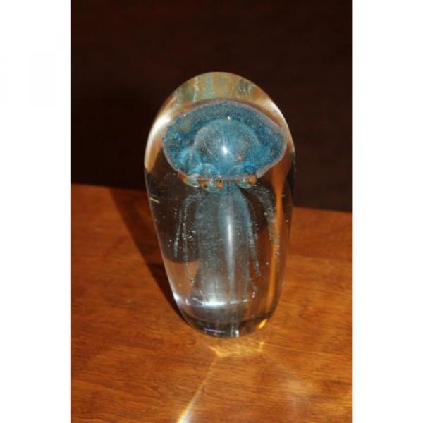 Vintage MURANO Paperweight - Blue Jellyfish #1 image
