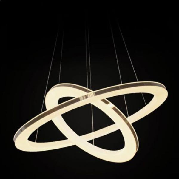 Modern Galaxy Acrylic Chandelier Rings Pendant LED Light Ceiling Lamp Lighting #2 image