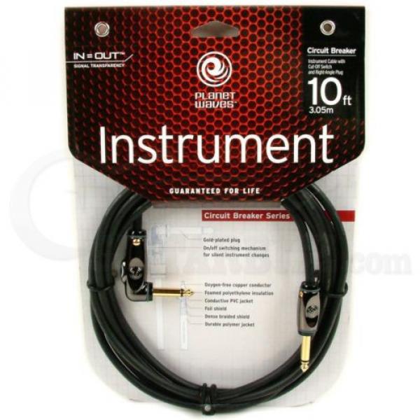 Planet Waves Circuit Breaker Guitar Cable - 10foot (3meters) Right Angle #1 image