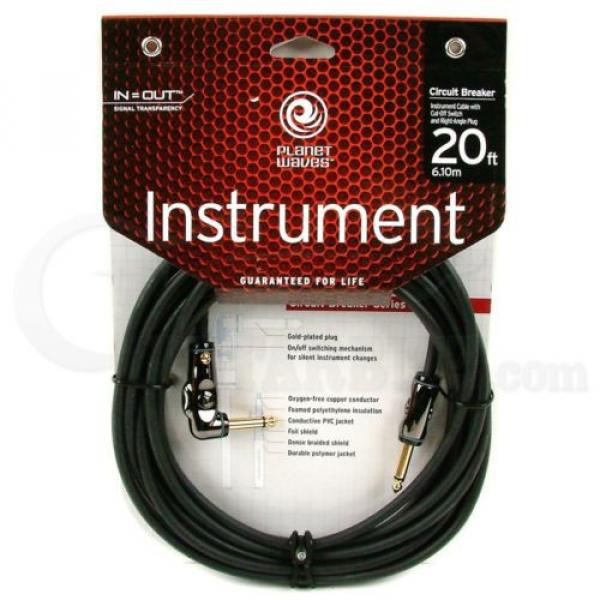 Planet Waves Circuit Breaker Guitar Cable - 20foot (6meters) Right Angle #1 image