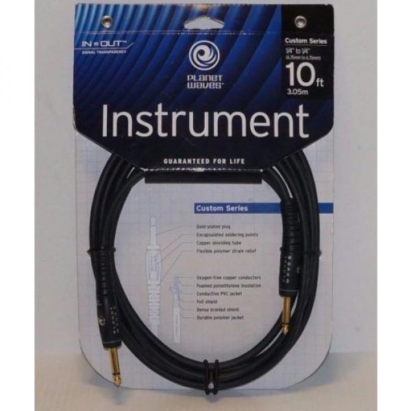NEW D&#039;Addario Planet Waves 10 Ft / 3.05m Custom Series Instrument Cable, PW-G-10 #1 image