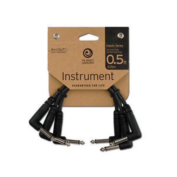 D&#039;ADDARIO PLANET WAVES - CLASSIC SERIES PATCH CABLE RIGHT ANGLE - 6 INCH - 3 PK #1 image