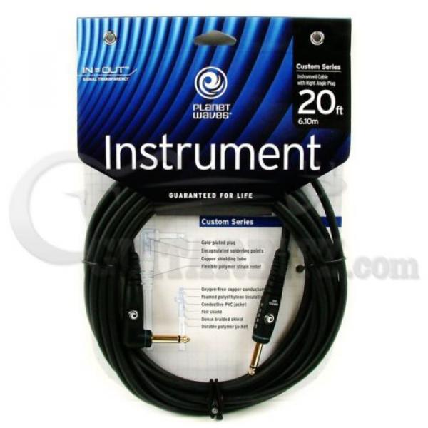 Planet Waves Custom Guitar Cable - Right Angle - 20foot (6meters) #1 image
