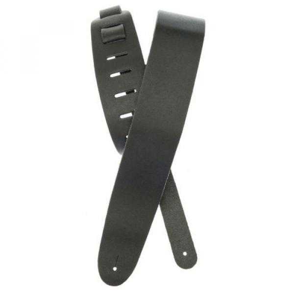 D&#039;Addario - Planet Waves Leather Guitar Strap  Black  2.5&#034; Wide #1 image