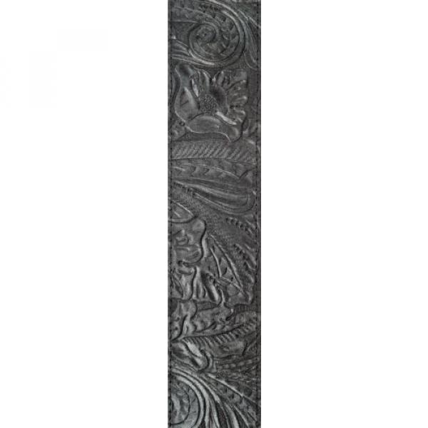D&#039;Addario - Planet Waves Guitar Strap  Leather  Embossed Black #2 image