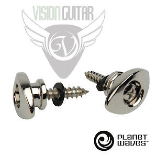 NEW! Planet Waves Elliptical End Pins - Safety Strap Buttons NICKEL - PWEEP202 #1 image
