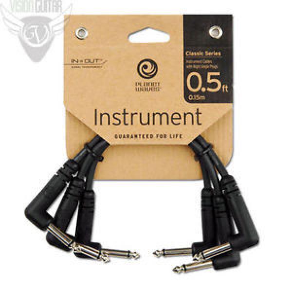 3-pack! Planet Waves Classic Series Right-Angle Patch Cable (6 Inches) #1 image