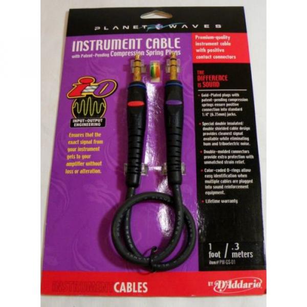 Planet Waves 1 foot Instrument Cable -NEW #1 image